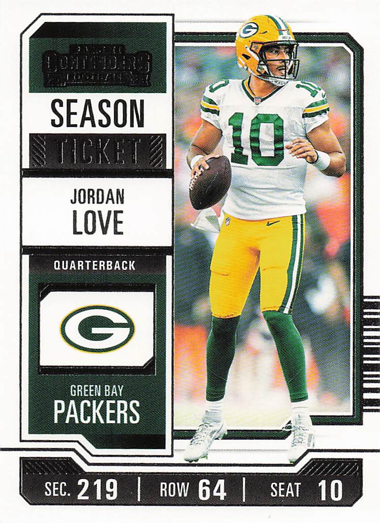 2023 Panini Contenders Football Season Ticket Retail Jordan Love #39