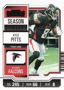 2023 Panini Contenders Football Season Ticket Retail Kyle Pitts #6