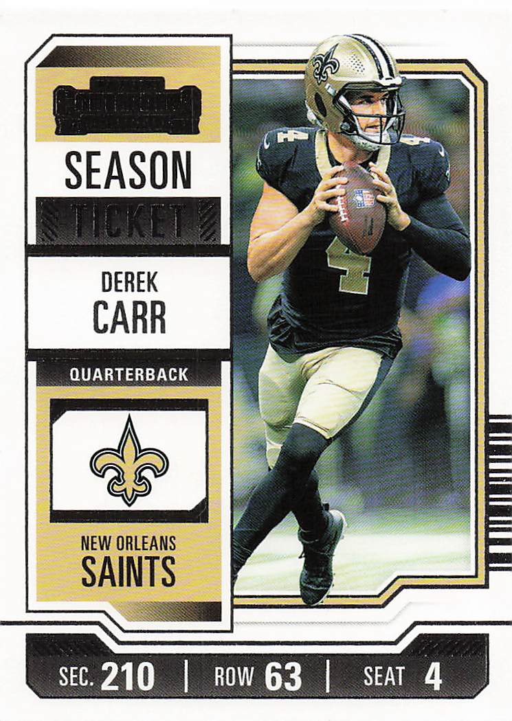 2023 Panini Contenders Football Season Ticket Retail Derek Carr #72
