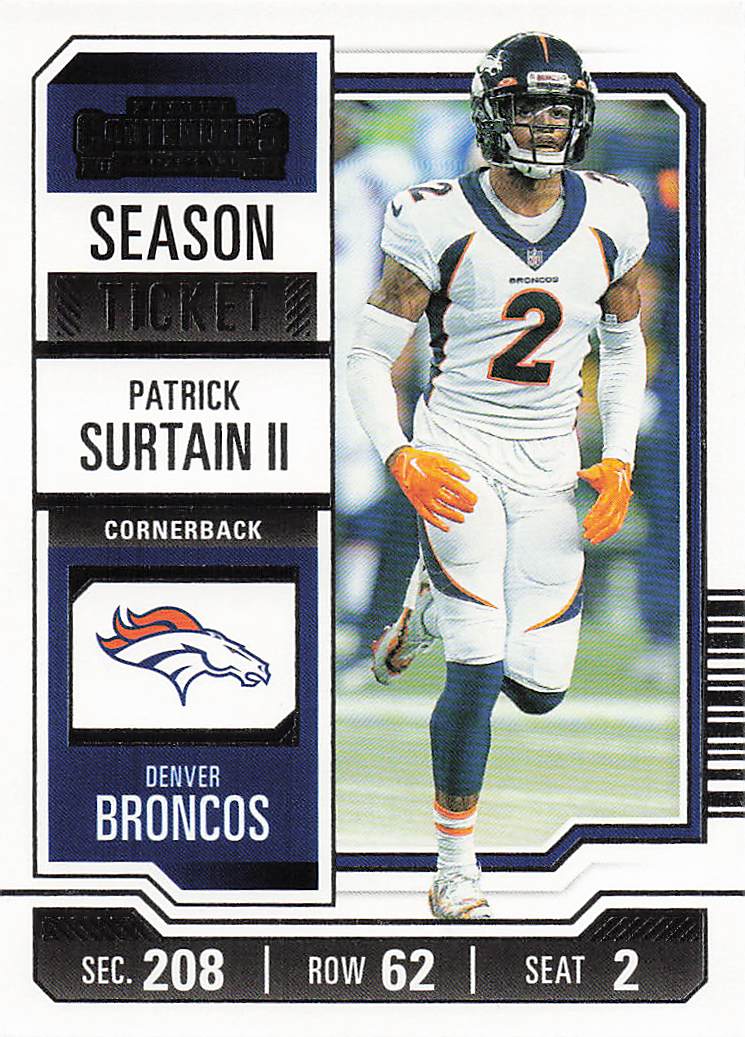 2023 Panini Contenders Football Season Ticket Retail Patrick Surtain II #31