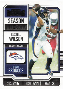 2023 Panini Contenders Football Season Ticket Retail Russell Wilson #32