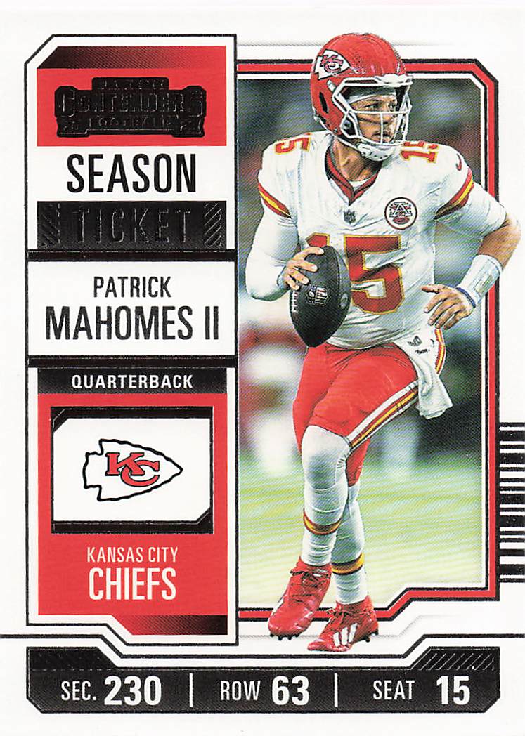 2023 Panini Contenders Football Season Ticket Retail Patrick Mahomes II #51