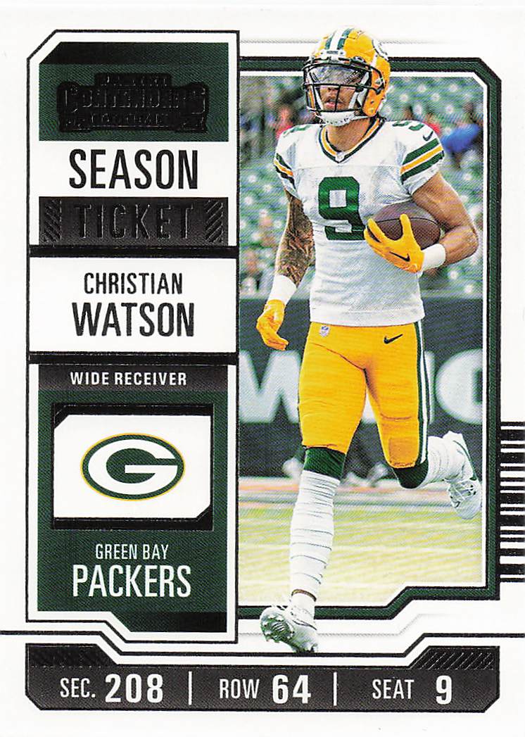 2023 Panini Contenders Football Season Ticket Retail Christian Watson #37