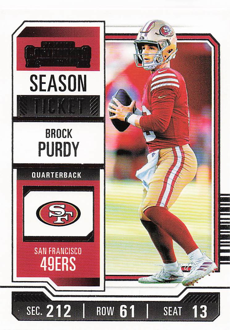2023 Panini Contenders Football Season Ticket Retail Brock Purdy #86