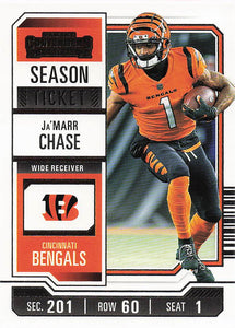 2023 Panini Contenders Football Season Ticket Retail Ja'Marr Chase #21