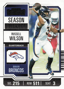 2023 Panini Contenders Football Season Ticket Retail Russell Wilson #32