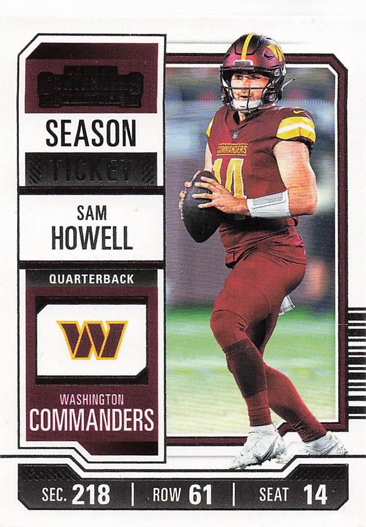 2023 Panini Contenders Football Season Ticket Retail Sam Howell #100