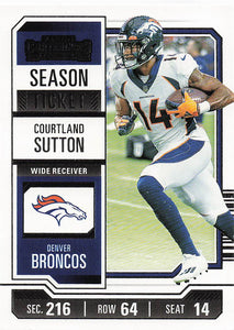 2023 Panini Contenders Football Season Ticket Retail Courtland Sutton #30