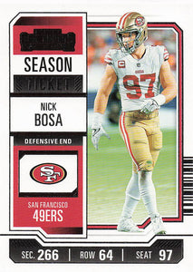 2023 Panini Contenders Football Nick Bosa #88