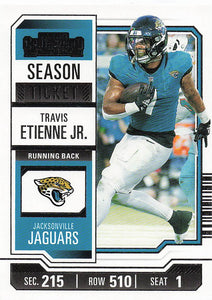 2023 Panini Contenders Football Season Ticket Retail Travis Etienne Jr. #47