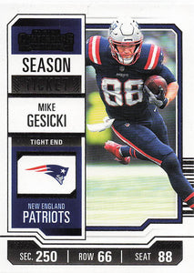 2023 Panini Contenders Football Season Ticket Retail Mike Gesicki #70