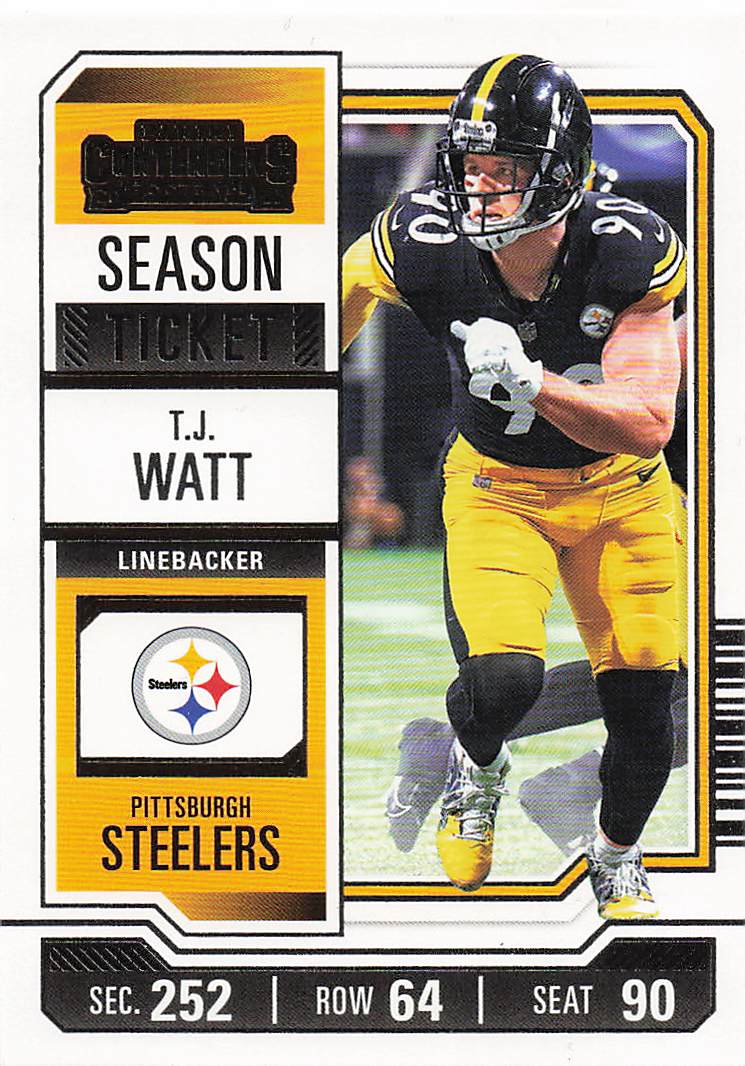 2023 Panini Contenders Football Season Ticket Retail T.J. Watt #85