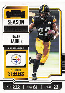 2023 Panini Contenders Football Season Ticket Retail Najee Harris #84