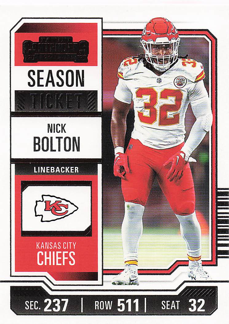 2023 Panini Contenders Football Season Ticket Retail Nick Bolton #50