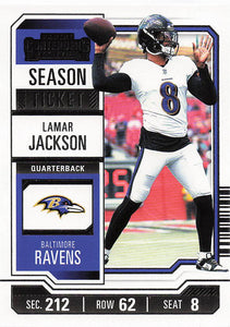 2023 Panini Contenders Football Season Ticket Retail Lamar Jackson #9