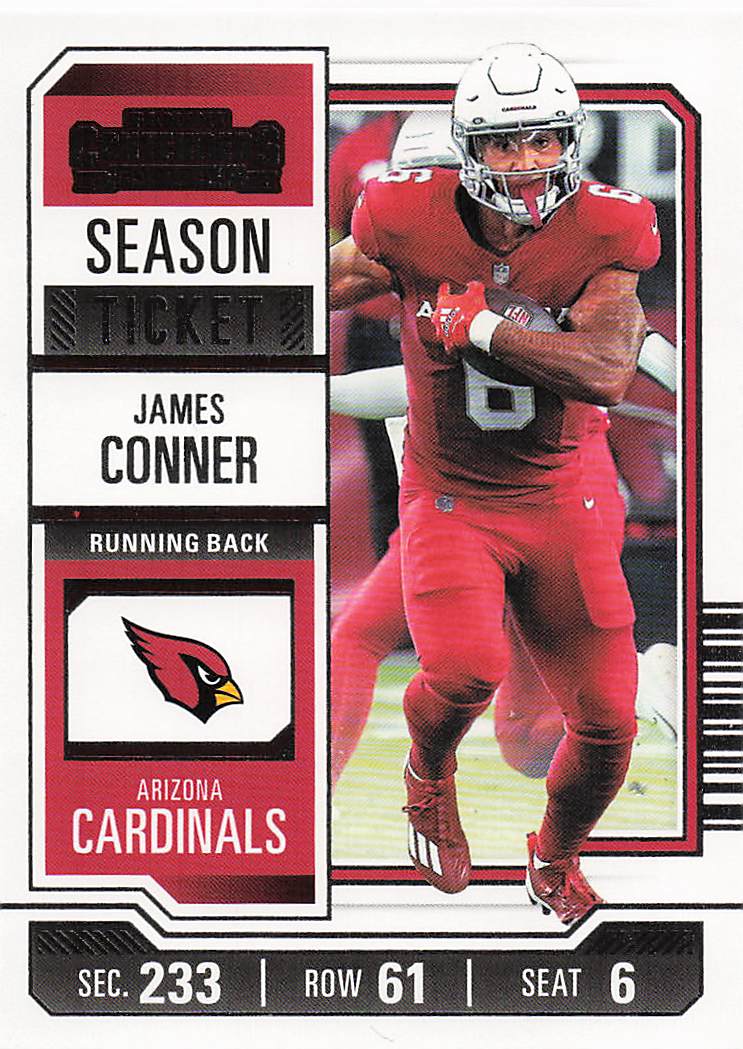 2023 Panini Contenders Football Season Ticket Retail James Conner #2