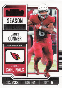 2023 Panini Contenders Football Season Ticket Retail James Conner #2