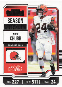 2023 Panini Contenders Football Nick Chubb #26