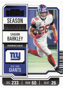 2023 Panini Contenders Football Saquon Barkley #77