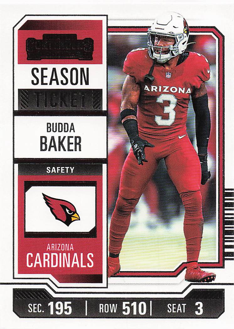 2023 Panini Contenders Football Season Ticket Retail Budda Baker #1