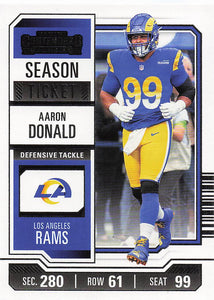 2023 Panini Contenders Football Season Ticket Retail Aaron Donald #60