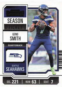 2023 Panini Contenders Football Season Ticket Retail Geno Smith #90