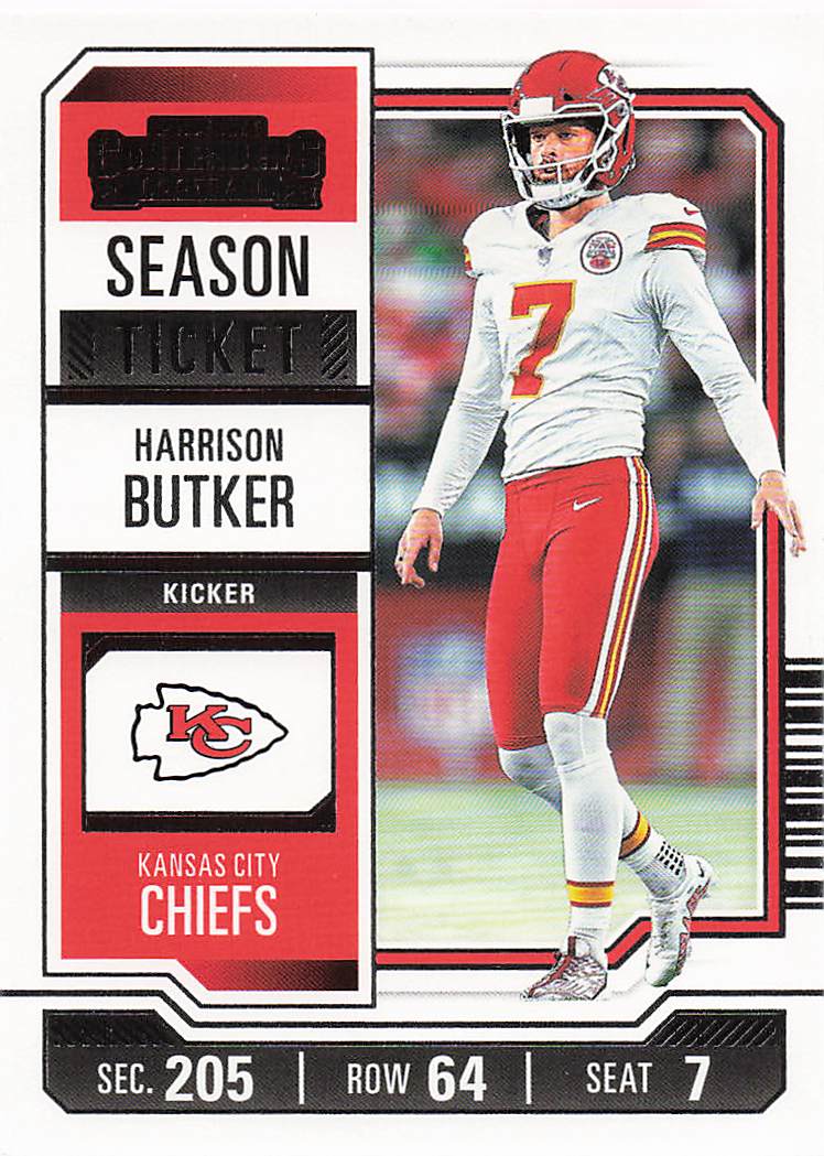 2023 Panini Contenders Football Season Ticket Retail Harrison Butker #49