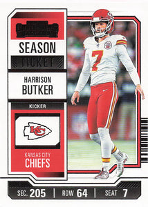 2023 Panini Contenders Football Season Ticket Retail Harrison Butker #49
