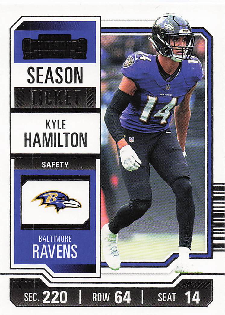 2023 Panini Contenders Football Season Ticket Retail Kyle Hamilton #8