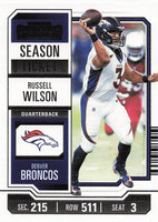 2023 Panini Contenders Football Season Ticket Retail Russell Wilson #32