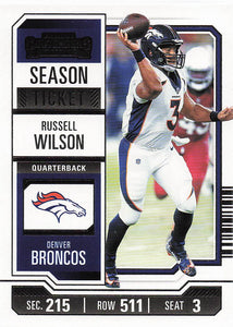 2023 Panini Contenders Football Season Ticket Retail Russell Wilson #32