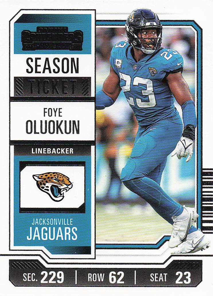 2023 Panini Contenders Football Season Ticket Retail Foye Oluokun #46