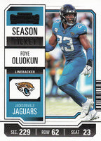 2023 Panini Contenders Football Season Ticket Retail Foye Oluokun #46