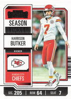 2023 Panini Contenders Football Season Ticket Retail Harrison Butker #49