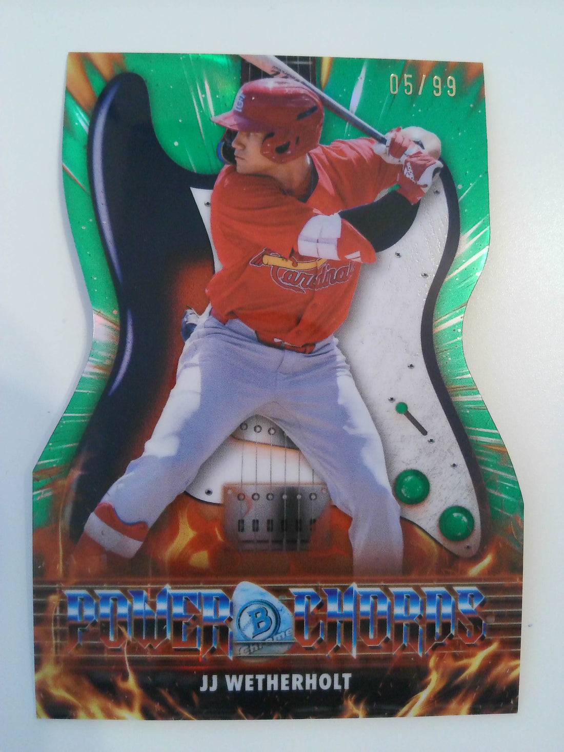 2026 Bowman Baseball Power Chords Green Refractors 05/99 JJ Wetherholt #PC-5