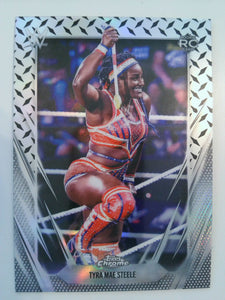 2026 Topps Chrome WWE Wrestling Diamond Plate Refractor Tyra Mae Steele #144 RC