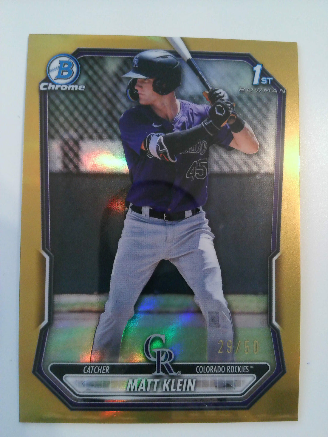 2026 Bowman Baseball Chrome Prospects Gold Refractor Matt Klein #BCP-146