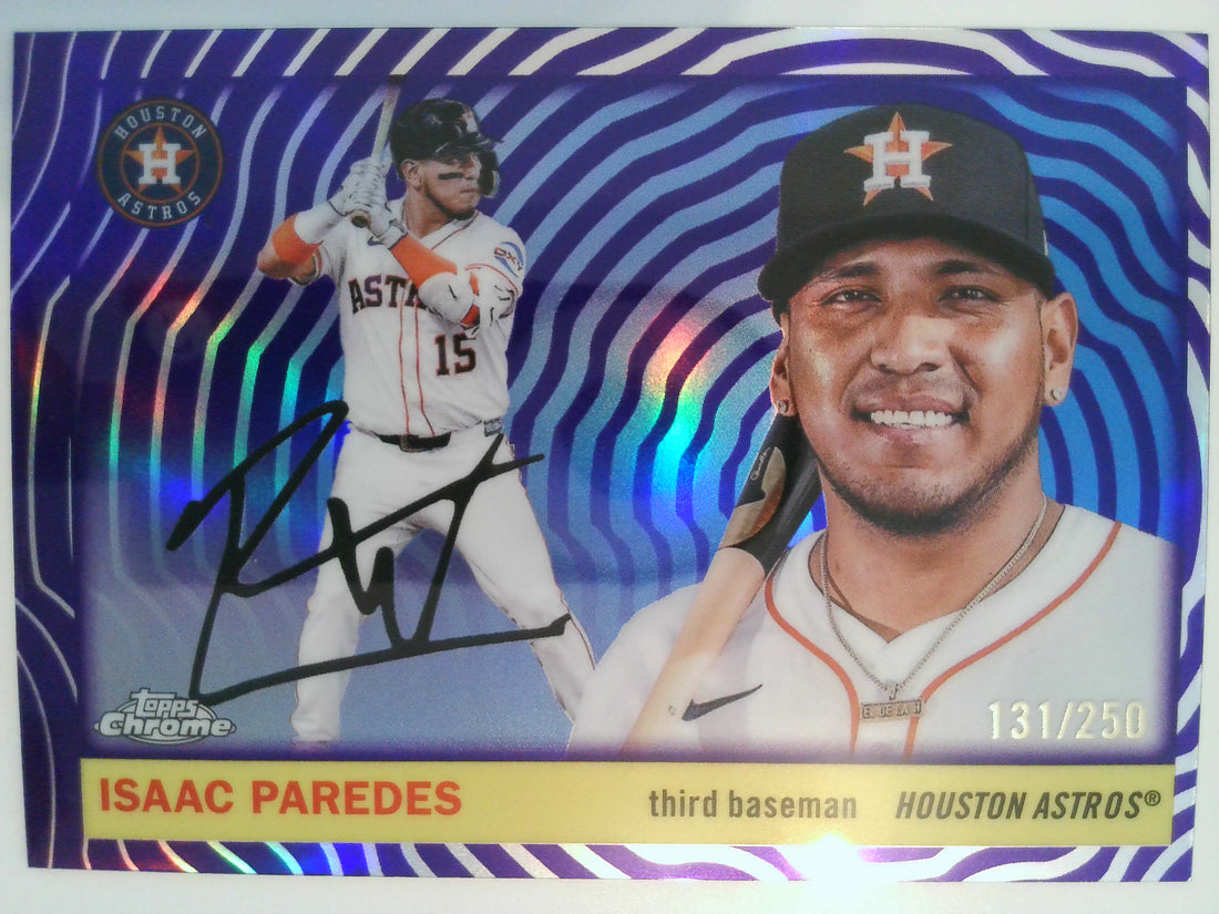 2025 Topps Chrome Platinum Vibrations Refractors 131/250 Isaac Paredes #40