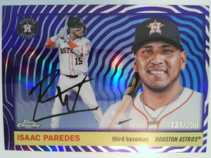 2025 Topps Chrome Platinum Vibrations Refractors 131/250 Isaac Paredes #40