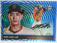 2025 Chrome Platinum Blue Vibrations Refractors 106/150 Jung Hoo Lee #106