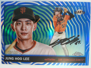 2025 Chrome Platinum Blue Vibrations Refractors 106/150 Jung Hoo Lee #106