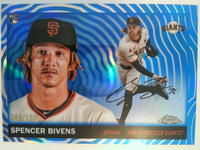 2025 Chrome Platinum Blue Vibrations Refractors 068/150 Spencer Bivens #301 RC