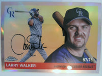 2025 Chrome Platinum Platinum Rose Gold Refractors 57/75 Larry Walker #428