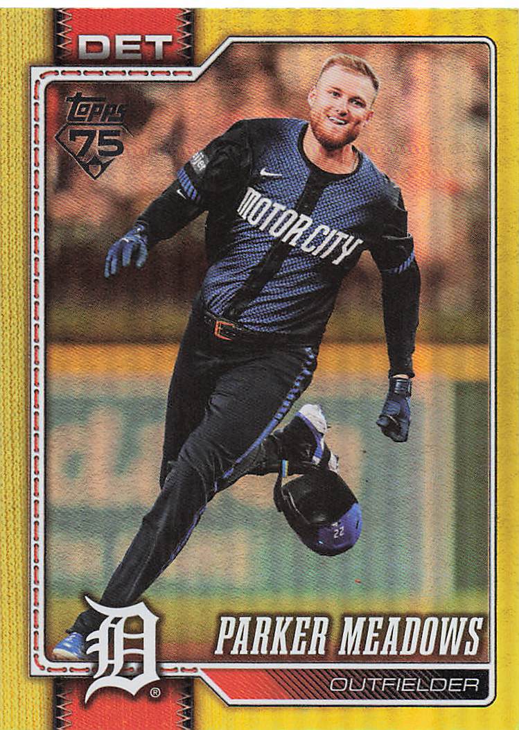 2026 Topps Baseball Yellow Rainbow Foil 373/399 Parker Meadows #404