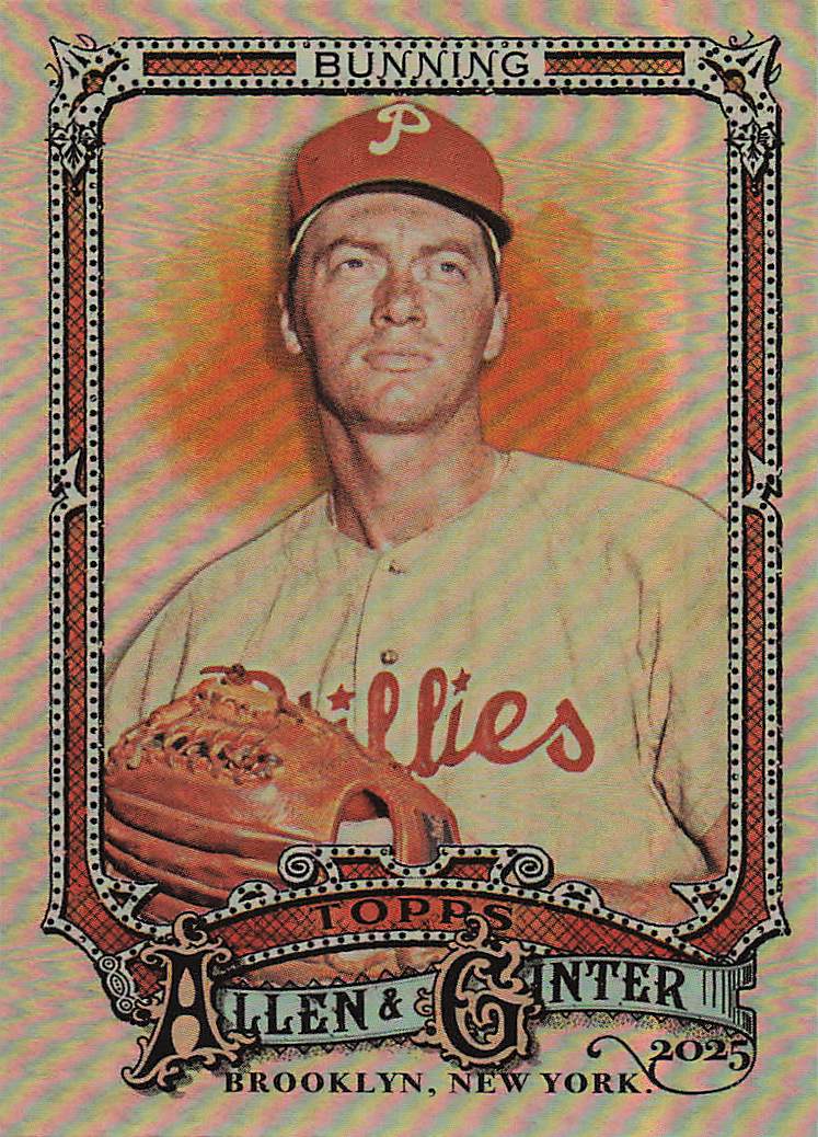 2025 Topps Allen & Ginter Baseball Silver Portrait Jim Bunning #345