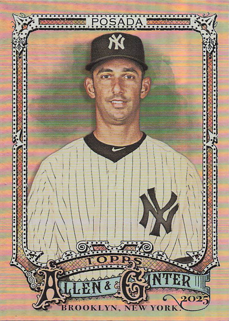 2025 Topps Allen & Ginter Baseball Silver Portrait Jorge Posada #182