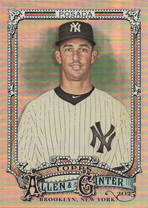 2025 Topps Allen & Ginter Baseball Silver Portrait Jorge Posada #182