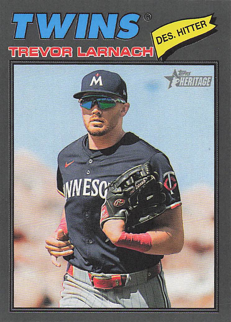 2026 Topps Heritage Baseball Dark Gray Trevor Larnach #280