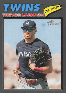 2026 Topps Heritage Baseball Dark Gray Trevor Larnach #280