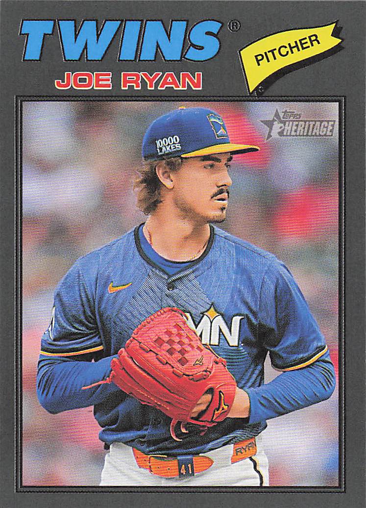 2026 Topps Heritage Baseball Dark Gray Joe Ryan #255